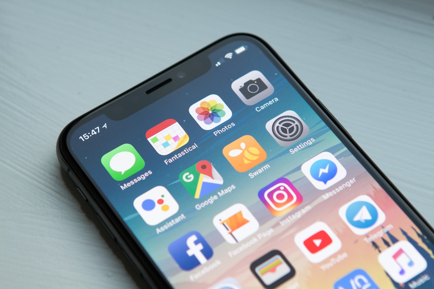 Person using a smartphone app